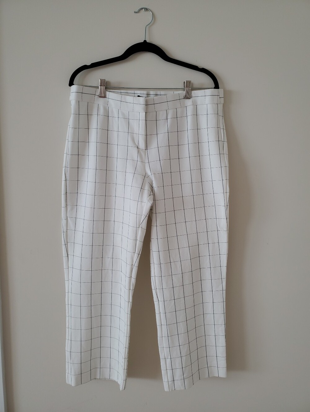 Women's Windowpane Cropped Dress Pants Size 14